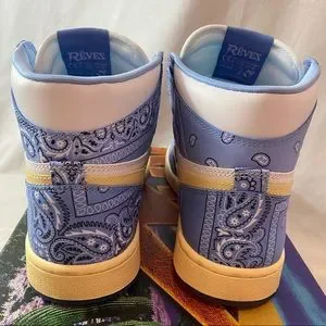 Paris Reeves Air Kiy ‘85 Size 8.5 Blue Bandana Kool Kiy Pop Up Release RARE DS Reves Paris x AIR KIY 85 HI size 13. Orange White Sail  main image 4